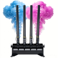 Canon à confettis télécommandé à 4 têtes, lance-confettis électronique DMX pour révélation du sexe, mariages, scènes et événements festifs
