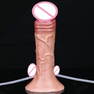 8.23Inch Big Inflatable Squirting <b>Dildo</b> Hand-Free Anal Play <b>Dildo</b> Silicone Anal Plug with Adjustable Knot Sex Toy for Women Men - Product Image 4