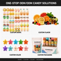 Vente en gros de bonbons gélifiés halal en forme de canard jaune 3D, sucettes de dessin animé, fabricant de bonbons sous marque privée, en vrac et emballés en boîte