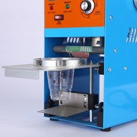 Machine à sceller les gobelets en plastique standard internationale 95/90/75 mm, 75 pièces/min, semi-automatique, pour boissons