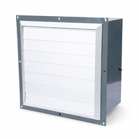 Ventilateur axial carré en métal durable avec persiennes et grille de protection pour la ventilation des entrepôts et usines