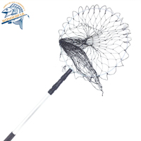 Filet de pêche avec poignée télescopique, filet de pêche d'eau douce pour enfants hommes femmes, extensible à 40-63 pouces