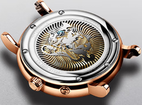 Montres mécaniques automatiques en acier pour hommes, design d'usine et personnalisation par lots, affichage 24 heures, pour marque privée