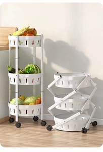 Chariot de <span class=keywords><strong>rangement</strong></span> de <span class=keywords><strong>cuisine</strong></span> mobile rotatif multicouche Vente en gros Stockage de légumes et de fruits Support de <span class=keywords><strong>rangement</strong></span> de <span class=keywords><strong>cuisine</strong></span> carré rond - Product Image 3