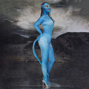 Novance Y1473 2025, monos ajustados de piel azul, ropa de actuación, Ropa de baile Sexy para escenario, <span class=keywords><strong>disfraz</strong></span> de Halloween, disfraces de Cosplay de <span class=keywords><strong>Avatar</strong></span> - Product Image 3