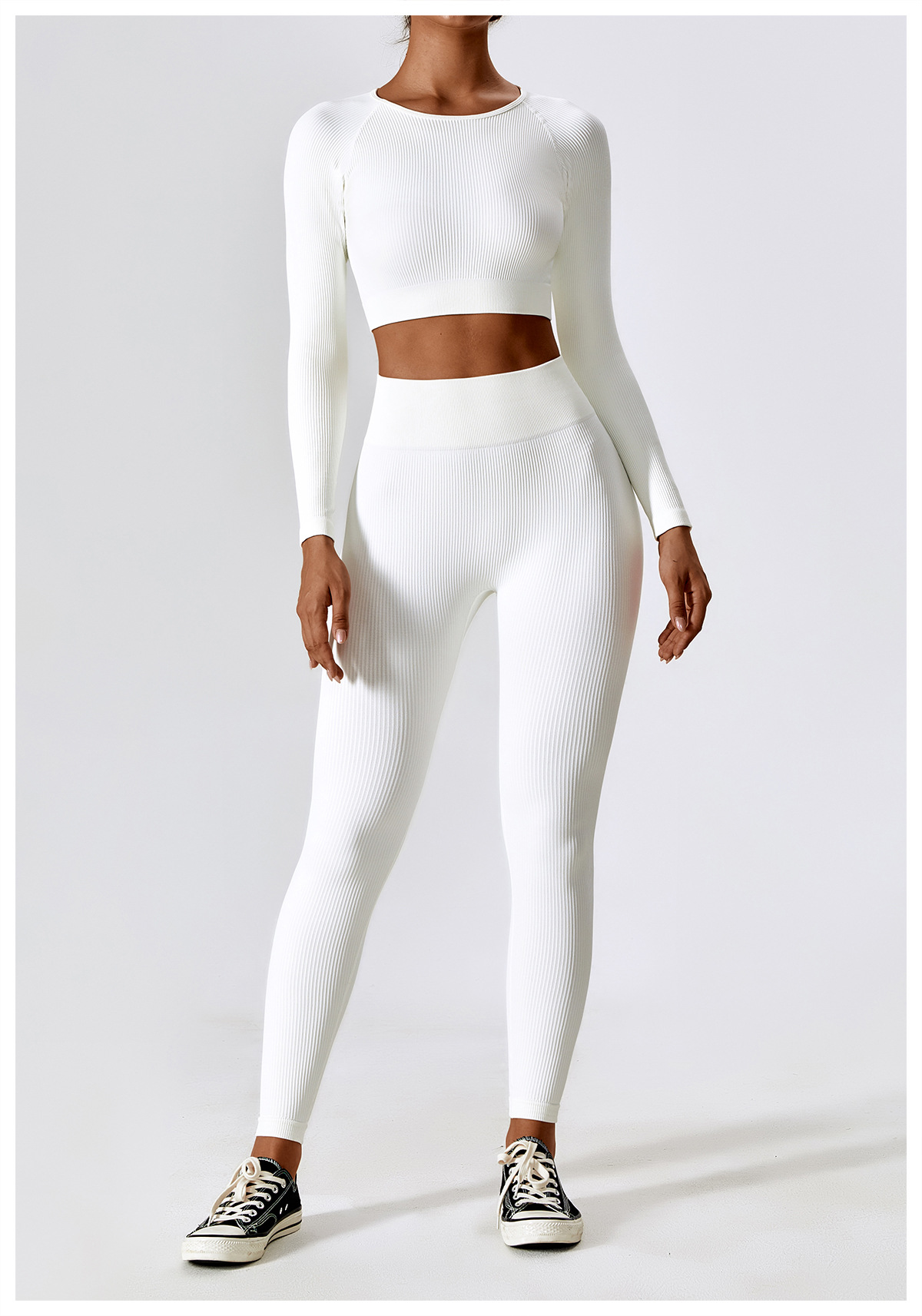 white Long sleeves set