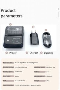 58mm Mini Portable Receipt <strong>Printer</strong> ATP-BP21 Pocket <strong>Printer</strong>-Thermal Printing USB Interface 1-Year Warranty Stock <strong>Pink</strong> Green - Product Image 6