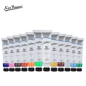 Xin Bowen Gladde Olieverf 12Ml Olieverf Set Met 12 Kleuren Voor Artist Art Tekenen Veilige Kwaliteit