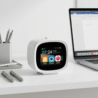 Nouvelle Horloge IA 2026 avec Écran Tactile - Haut-parleur WiFi BT, Assistant d'Étude pour Étudiants, Système d'Exploitation Android, Chargement Type-C, Analyse de Santé IA