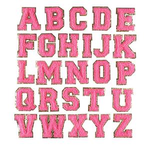 Nuevos Parches Termoadhesivos de Letras Inglesas Bordadas de Chenilla con Brillo y Borde Plateado Morado de 6.5cm, Ecológicos y con Efecto 3D - Product Image 6