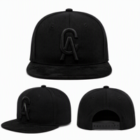 Topi Snapback Formal Hitam Semua Warna Bahan Katun Twill Crown Suede Flat Brim Bordir Monogram 3D CA Custom Streetwear Biasa