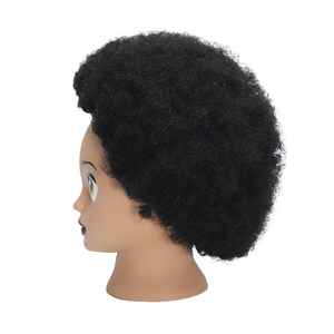 Maniquí de cabeza para enseñanza, adecuado para practicar el corte de cabello; la circunferencia de la cabeza es de 52 cm; la longitud del cabello humano es de 8 pulgadas; - Product Image 5