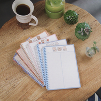 Cahier à feuilles mobiles à anneau détachable simple mignon Agenda de reliure à ouverture unique avec tissu PVC PP Matériau de couverture Logo personnalisé Écriture