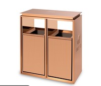 Support deux compartiments poubelle boîte de rangement rue recicing plastique pédale poubelle acier 50l pour cuisine extérieure poubelle