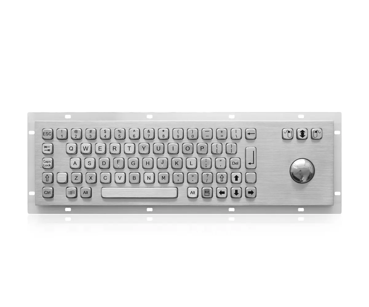 Хит продаж, прочная панель, промышленная Водонепроницаемая металлическая клавиатура Koisk с трекболом