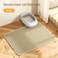 Tapis anti-éclaboussures pour litière de chat, double couche, imperméable, en mousse EVA, résistant à l'eau et aux urines, livraison rapide