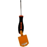 Tournevis multifonctionnel industriel GK-C017 noir et orange de haute qualité, personnalisable, grand format, en plastique, pour bricolage et OEM, avec fonction massage