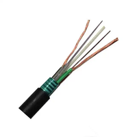 Cable de fibra óptica híbrido enterrado directo de modo único de 12 núcleos, Cable de cobre fotoeléctrico, Cables de comunicación OPLC compuestos