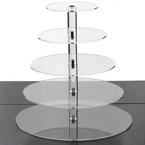 मिठाई टेबल के लिए अनुकूलित आकार केक स्टैंड सेट पारदर्शी मिठाई स्टैंड कपकेक डिस्प्ले स्टैंड मैकरॉन डिस्प्ले