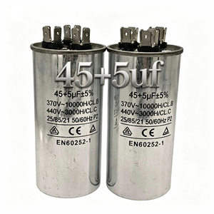 CBB65 45 + 5μF 450VAC ตัวเก็บประจุแบบคู่สำหรับคอมเพรสเซอร์เครื่องปรับอากาศปั๊มน้ำ - Product Image 1
