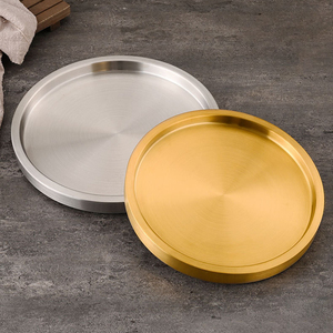 Assiettes rondes coréennes en acier inoxydable à double paroi, technique givrée, double isolation, qualité alimentaire, pour restaurants et banquets - Product Image 2