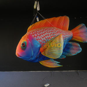 Sıcak satış dev şişme balık modeli asılı reklam şişme için Led aydınlatma ile şişme balık modeli - Product Image 4
