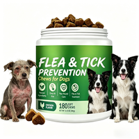 Friandises à mâcher OEM pour la santé naturelle de la peau et du pelage des chiens |   Complément Masticable Anti-Puces et Tiques Saveur Poulet Oméga 3 – 60/90/120 Comprimés