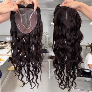 Venta directa de fábrica: Topper de cabello humano con monofilamento, 100% cabello humano virgen, base mono 3*5, personalizado. - Product Image 1