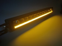 Barre lumineuse à faisceau combiné bicolore DRL à rangée unique 14" 20" 32" 42" 52" pour 4x4, tout-terrain, SUV, camion, homologuée Emark
