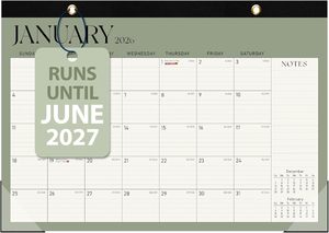 <span class=keywords><strong>Calendrier</strong></span> de bureau/mural 2026, grand format, mensuel, janvier-juin 2027, 17" x 12", planificateur scolaire, <span class=keywords><strong>calendrier</strong></span> imprimé, logo personnalisé pour les enseignants - Product Image 2