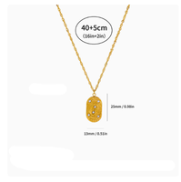 Collar de Acero Inoxidable con Diseño de Cáncer para Hombre y Mujer, Estilo Étnico, Collar para Parejas, Accesorios Transfronterizos