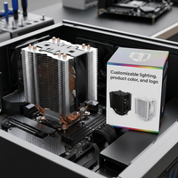 Ventilateurs refroidisseurs 9 cm à quatre tuyaux universels pour PC de jeu, compatible avec les processeurs Intel LGA 2011, 2011-3, 1700, 1851, 115X, X99 et AMD AM5, AM4, AM3, double tour