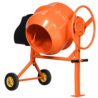 Mini malaxeur à tambour électrique/diesel mobile avec moteur et engrenage, haute efficacité, capacité de 560-1200L pour ciment, béton, mortier