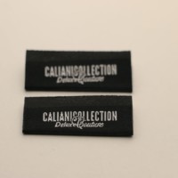 Label Pakaian Leher Satin Halus Berkualitas Tinggi, Custom, Non-Woven, Hot Stamping, Ramah Lingkungan, Bentuk Persegi Panjang/Persegi, Kepadatan Benang Tinggi, Bermerek