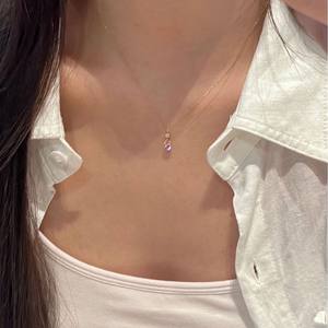 Collier en argent pur S925 d'inspiration française vintage, chaîne de clavicule en émail superposée à la mode, style luxe léger - Product Image 4