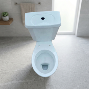 Oferta Popular: Inodoro de Dos Piezas con Descarga por Gravedad, Cerámica Blanca, Compacto y Moderno para Baño - Product Image 2
