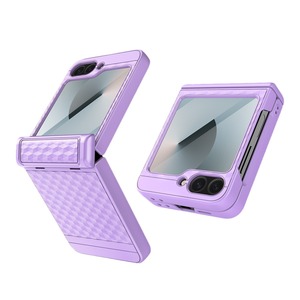 เหมาะสำหรับ Samsung Galaxy Z Flip 6: เคสโทรศัพท์แบบพับได้ลายลูกบาศก์ พร้อมการป้องกันบานพับแบบสปริง ช่วยป้องกันการตกกระแทก - Product Image 5