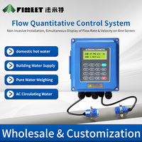 Alat Ukur Aliran Cairan Ultrasonik Digital Tipe Jepit (Clamp-On) untuk Pipa DN50-DN6000, Terpasang di Dinding, Bersertifikasi CE, OEM