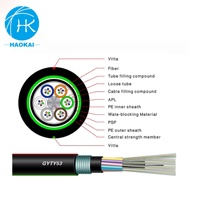 Localizador subterráneo de comunicación Gytfy53, Cable óptico de fibra, red negra, Cable de fibra óptica para exteriores, PE LSZH PVC