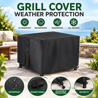 Housse de protection pour foyer extérieur, imperméable, en tissu robuste, anti-UV, coupe-vent, anti-poussière, anti-neige, avec cordon de serrage et sangle de transport