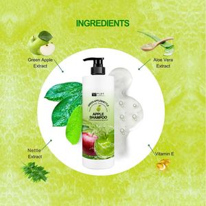 Màu Xanh lá cây Táo dầu gội 900ml cây tầm ma sâu nuôi dưỡng làm sạch dầu gội chống gàu tăng cường tóc rễ tóc dầu gội đầu bán buôn - Product Image 2