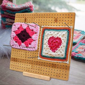Planche de blocage en bois pour carrés Granny au crochet, design simple, multi-tailles, accessoire de <span class=keywords><strong>couture</strong></span> pratique, <span class=keywords><strong>cadeau</strong></span> pour les crocheteuses - Product Image 2