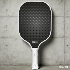 Raquette de pickleball portable en fibre de carbone légère à noyau alvéolé, conforme aux normes USAPA, sans bordure, avec poignée allongée, pour l'extérieur - Product Image 1