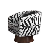 Fauteuil de loisirs individuel en bois massif de style français du milieu du siècle, avec fonctions pivotantes, pour salon et balcon