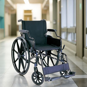 장애인 휠체어 접이식 스틸 휠체어 병원 환자를위한 고품질 경량 수동 휠체어 - Product Image 1