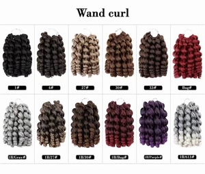 Goddess Locs Cabello de ganchillo 14 pulgadas 7 paquetes Rizado Faux Locs Cabello de ganchillo con extremos rizados River Locs Trenzas de ganchillo con extremos rizados - Product Image 2