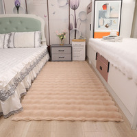 Weicher Kunstfell-Teppich mit 3D-Blasendesign, Nordischer Teppich, Wohnzimmerteppich, Kunstfell-Blasenteppich für das Wohnzimmer
