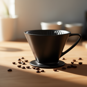 Filtro de Café Cilio Tamaño 4, Vertedor de Cerámica Negra para Preparación Manual - Product Image 3