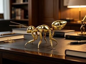 Estatua de hormiga de latón hecha a mano, artesanía de Metal personalizada, fabricante - Product Image 2