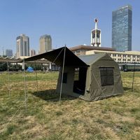 Tente gonflable intégrée quatre saisons 8,1 m avec colonne d'air, en polyester coton épaissi 210G, résistance UV50+ et au vent 3000 mm